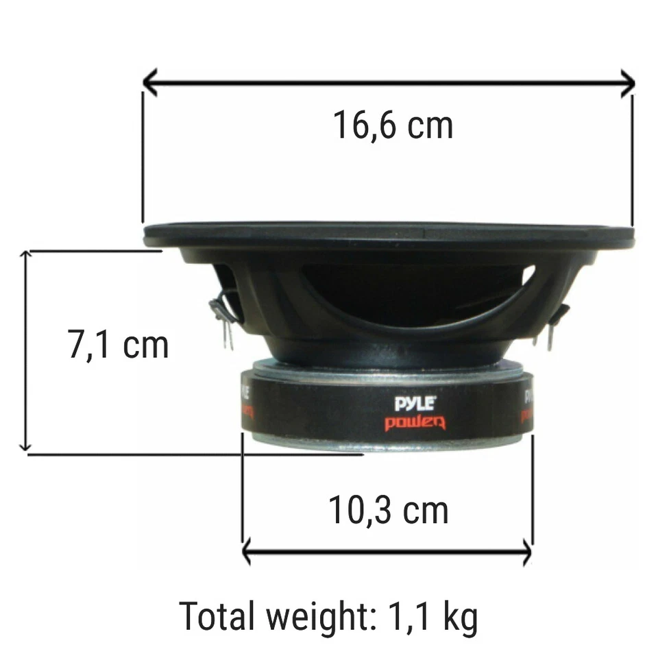 1 SUBWOOFER PYLE PLPW6D PLPW 6D 16,5 cm 300 watt rms doppia bobina da 4 ohm - Immagine 4 di 4