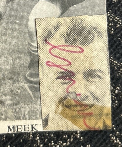Signed George Meek Leeds United 1950s Football Autograph Book Page - Picture 3 of 4