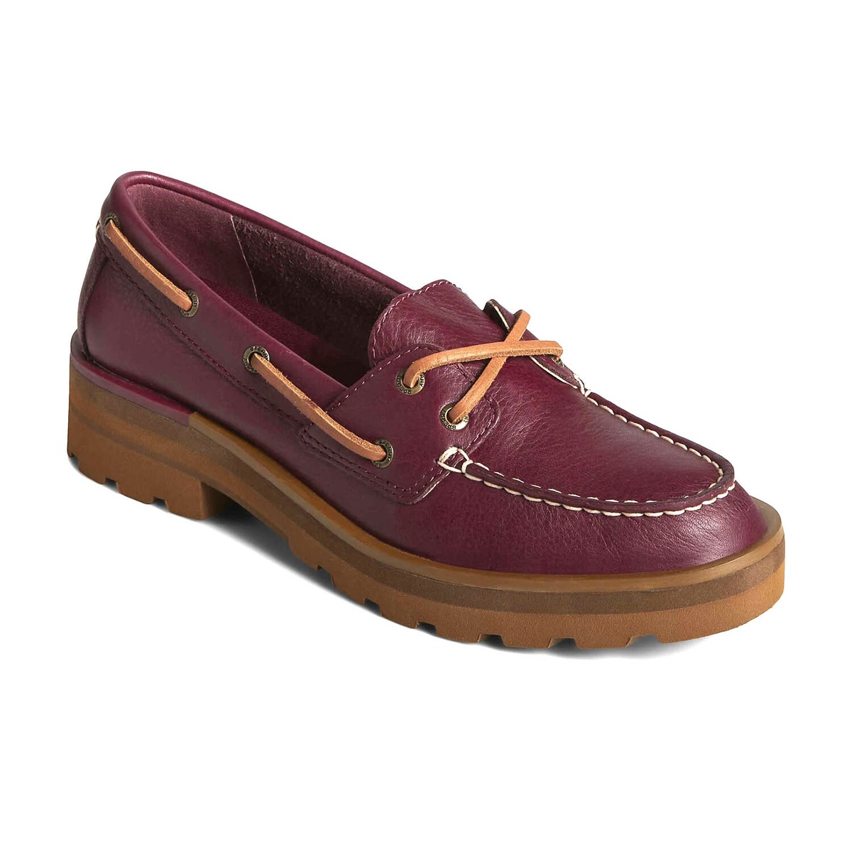 Sperry Women's Cordovan Leather Lug Boat Shoes STS89098 | eBay