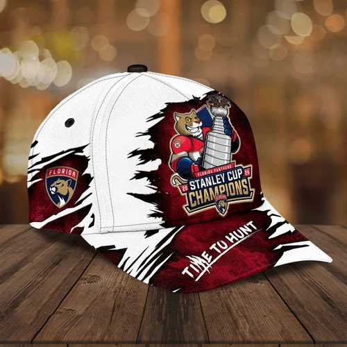 Florida Panthers Stanley Cup Champions 2024 Baseball Caps AOP, Gift For Fan, Summer Cap