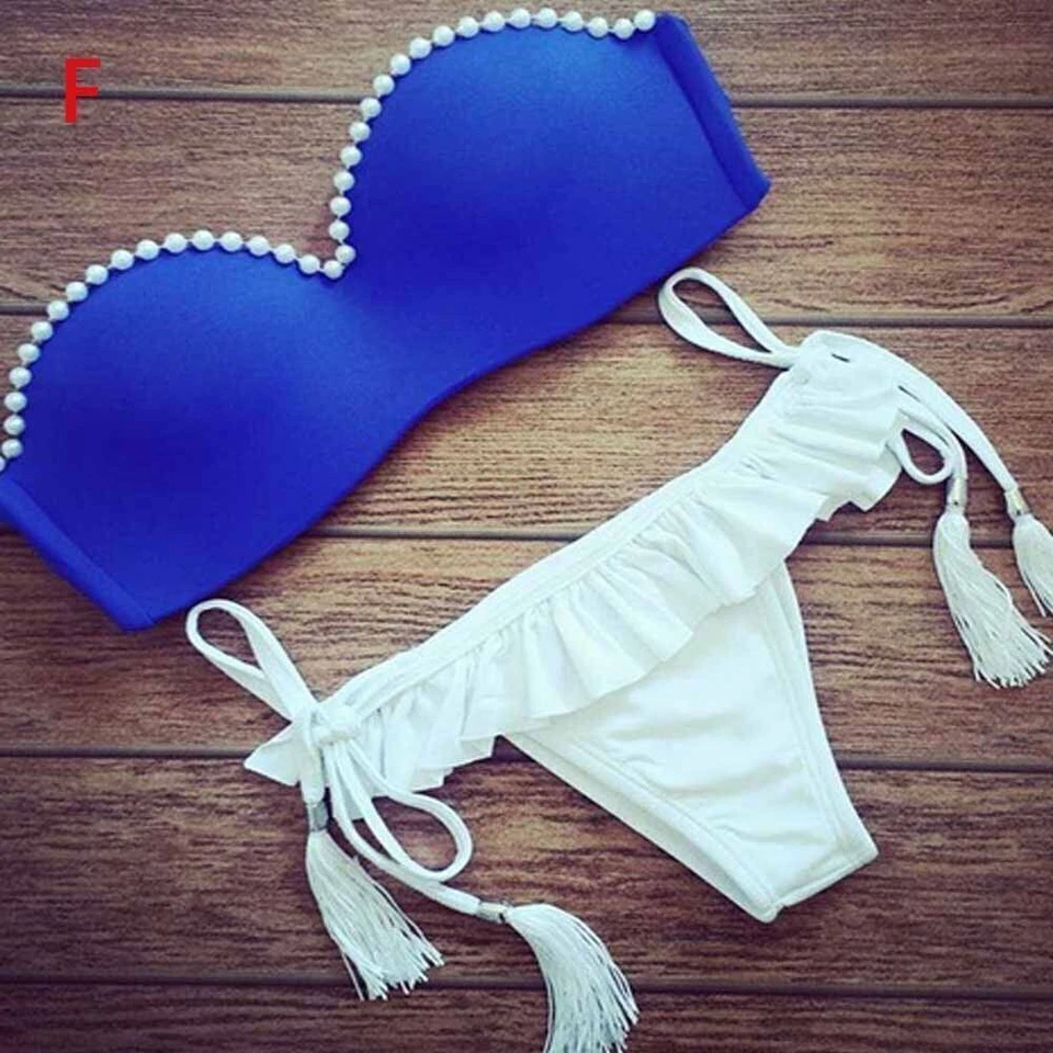 2023 Femme Ensemble Bikini Soutien Gorge À Baleine Soutien-gorge Rembourré - Photo 4/4