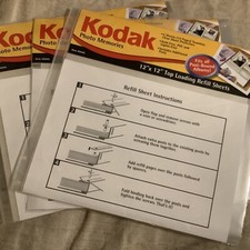 Lot Of 3 Packages Clear 12x12 Sheet Memory Protectors Top Load 15 Pages Kodak