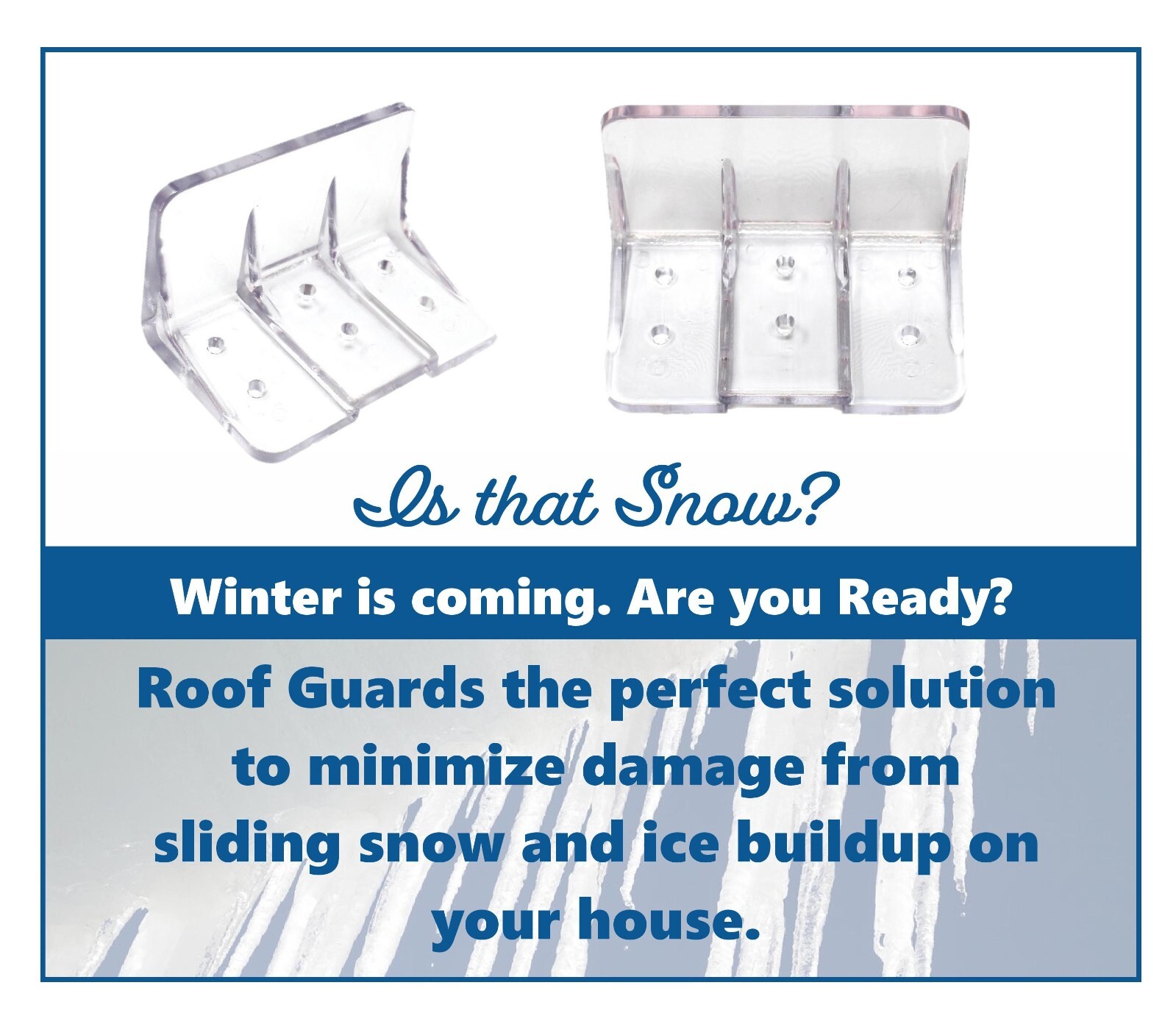 Rib Step Clear Jumbo Plastic Minor Rib Step Rocky Snow & Ice Roof Guards sliding ...