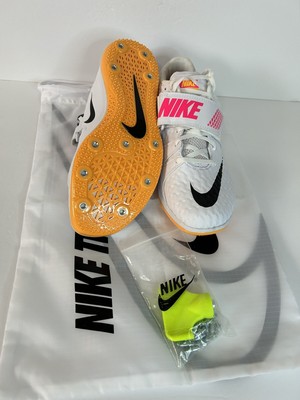 Nike High Jump Elite Jumping Spikes White/Pink Size Men display picture 3