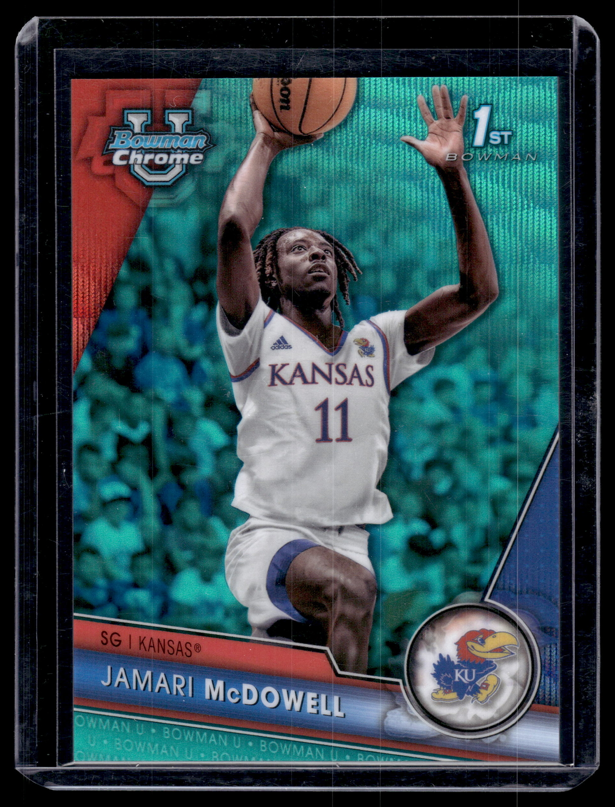 Jamari McDowell 2023-24 Bowman University Chrome Aqua Wave Card /299 #40
