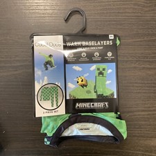 Boy's Youth Cuddl Duds Minecraft Comfortech Stretch Poly Baselayer 2 Piece Set