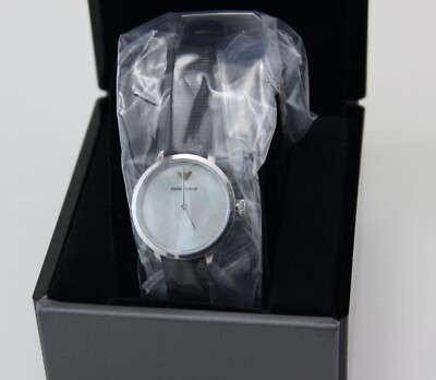 NEW AUTHENTIC EMPORIO ARMANI KAPPA SILVER BLACK LEATHER MOP  display picture 3