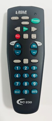 SOLE CONTROL SC-230 UNIVERSAL Programmable Remote Control