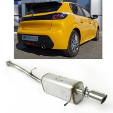 Ulter Edelstahl Endschalldämpfer für Peugeot 208 II ab Bj 2009 1.2lT 1x90mm