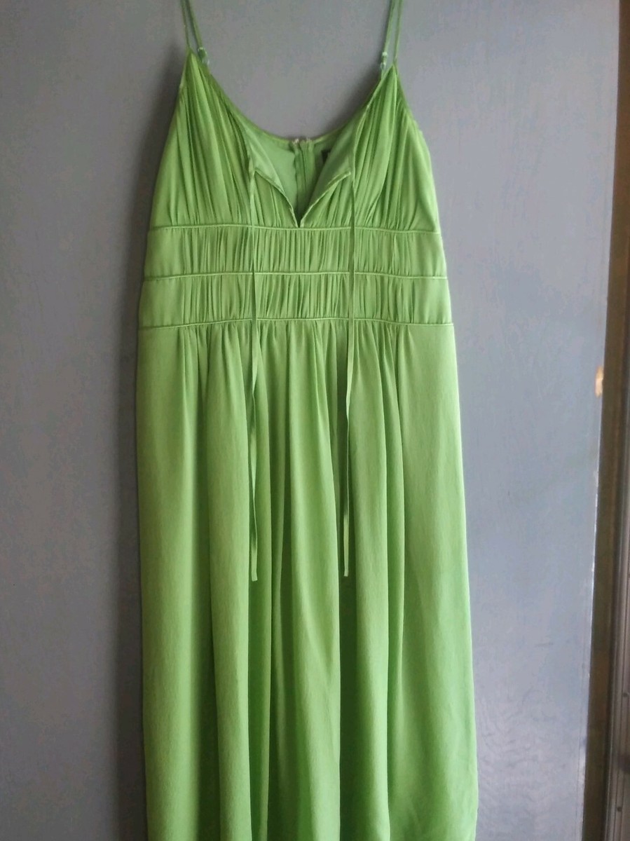 100% Silk BCBG Green Women's Dress
