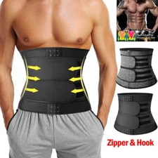 Men Body Shaper Weight Loss Sweat Waist Trainer Cincher Trimmer Belt Gym Girdles