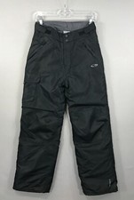 Champion C9 Snow Pants Kids Sz Large 12-14 Black Bib Snowboard Ski Winter Sports