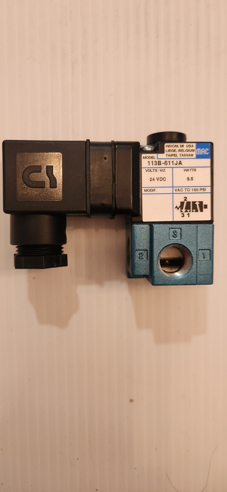 MAC VALVES, INC. 113B-611JA  SOLENOID VALVE 