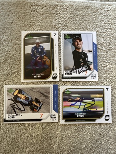 ALEXANDER ROSSI SIGNED 4 CARD Set ARROW MCLAREN Autograph 2024 Parkside Indycar