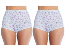 2 Bali Skimp Skamp Brief Panty XL 8 Full Coverage Nylon Panties NWT 2633