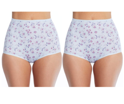 2 Bali Skimp Skamp Brief Panty XL 8 Full Coverage Nylon Panties NWT 2633