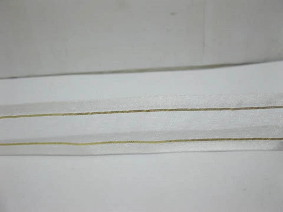 5Rolls X 250Yards White Edged Organza Ribbon 18mm - Image 2 of 3