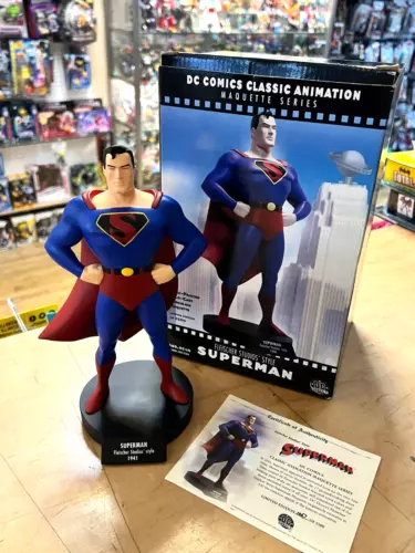 DC DIRECT SUPERMAN CLASSIC ANIMATION MAQUETTE STATUE FLEISCHERS STUDIOS 1940'S