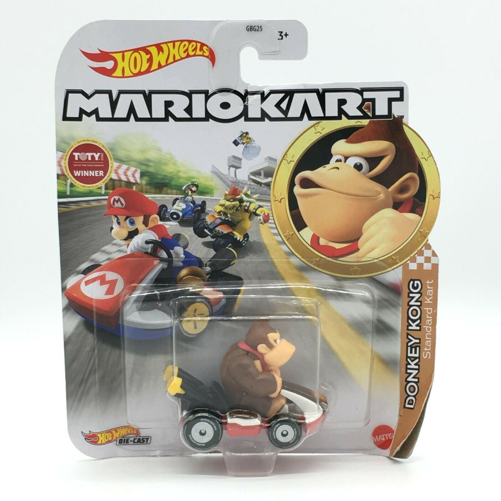 Hot Wheels Mario Kart Donkey Kong DieCast Red Sports Coupe Nintendo