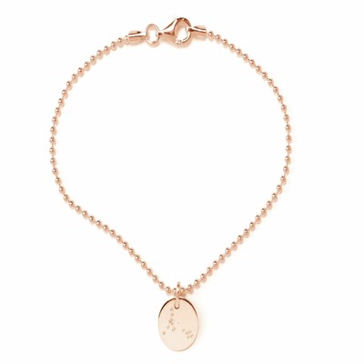BEKA&BELL Armband Armschmuck Armreif 925 Silber rot glanz Sternzeichen Fische