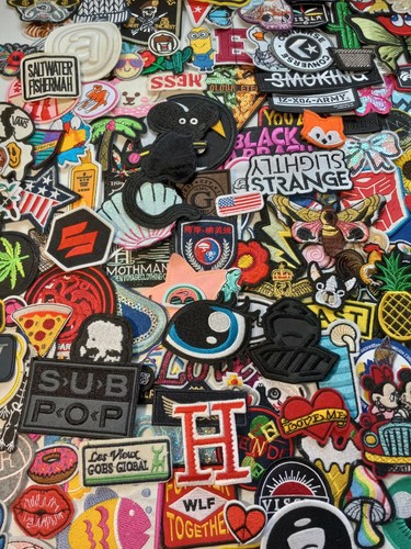 10 MIXED IRON on and SEW on patches. Huge patch lot ships USA free! Appliques - Picture 12 of 12