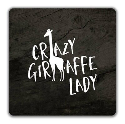 Crazy Giraffe Lady Coaster - 9cm x 9cm