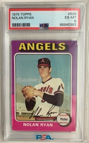 1975 Topps Baseball Nolan Ryan #500 Graded PSA 6  (EX-MT)
