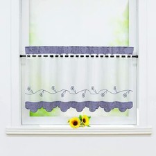 Scheibengardine Landhausstil Bistrogardine Stangendurchzug Blickdicht Kurzstore