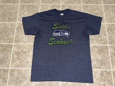 Seattle Seahawks Men’s Blue T Shirt Size Large NFL Apparel Team