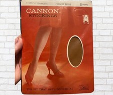 Vintage Cannon Stretch Seamless Stockings Size B Medium Soft Tone New Sealed