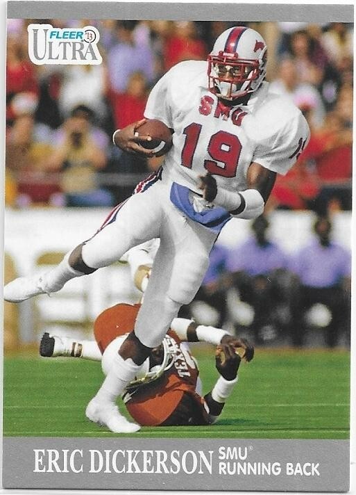 ERIC DICKERSON 2013 Fleer Retro Ultra card #39 SMU Mustangs