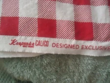 JoAnn Cotton Fabric Red Large Check 1 yd & 33” Prewashed NEW