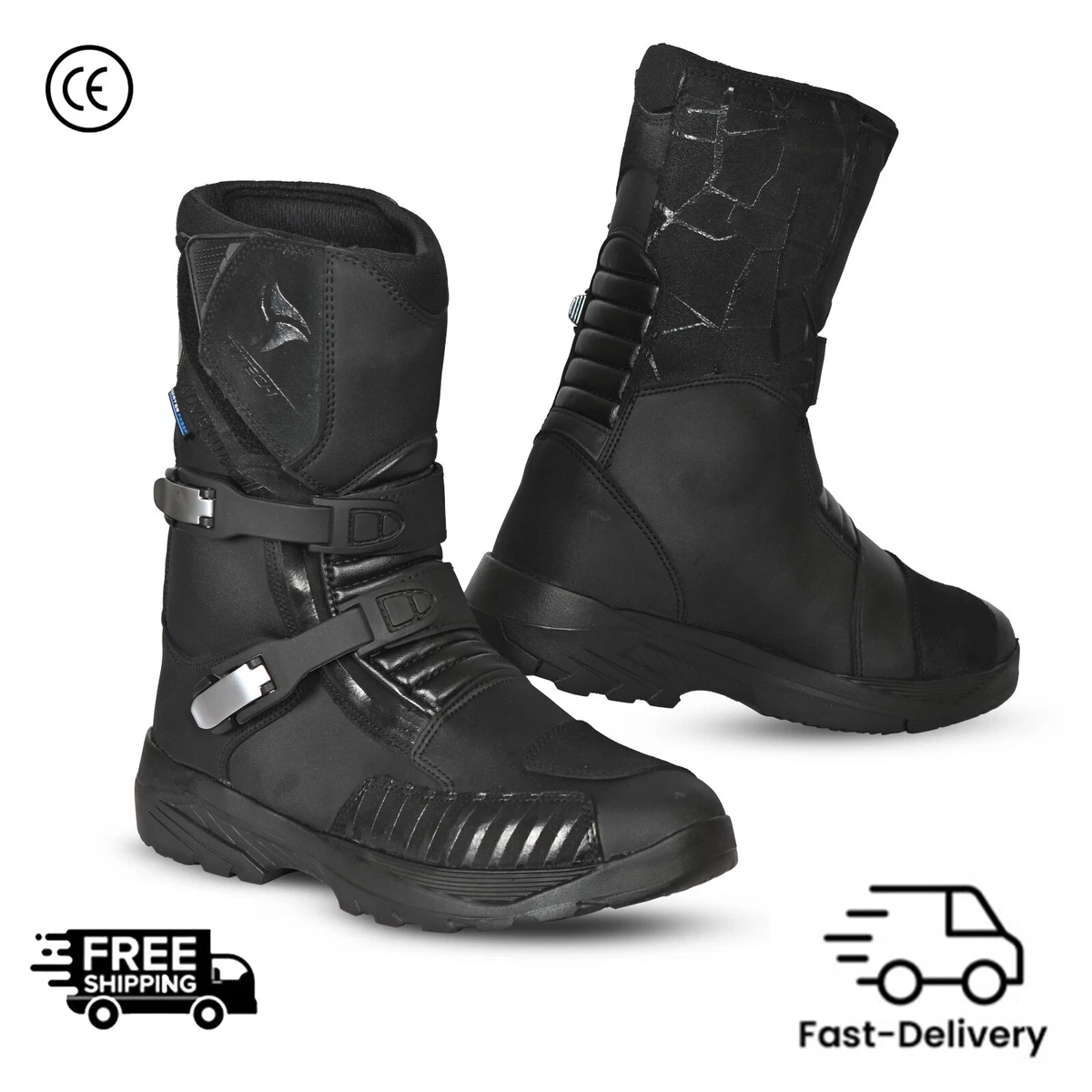 Steel toe motorcycle shop riding boots