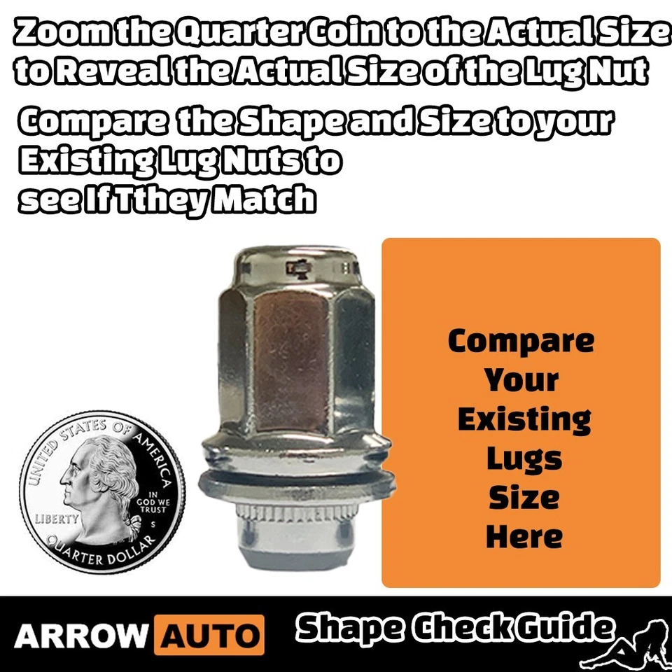 24x Cromo Extra Largo M12x1.5 OEM Fábrica Mag Asiento Tuerca Toyota 4Runner Tacoma Foto 4 de 4