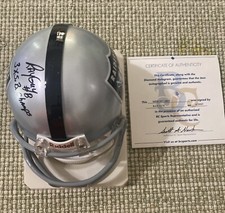 Ray Guy Authographed 3x Super Bowl Champion NFL Mini Helmet Authenticated