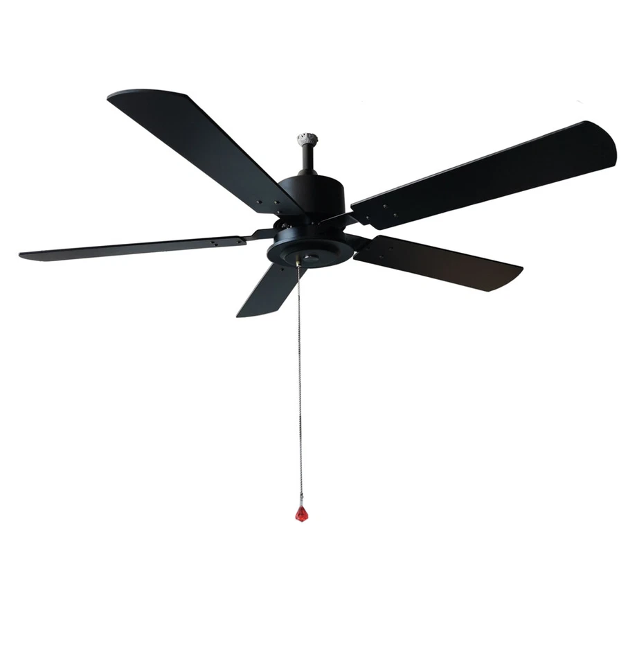 52" outdoor wooden solar ceiling fan 40W solar panel for porches patios gazebos - Image 3 of 4