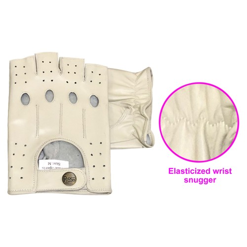 PSS Hombre Medio Dedo Cuero Conducción Ciclismo Exterior Verano Guantes Mitones 309 - Imagen 28 de 58