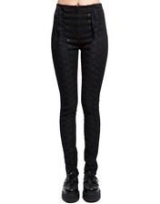 TRIPP GOTHIC PUNK EMO OCCULT WITCH HIGH WAIST CORSET LACE UP BLACK PANTS SD9607
