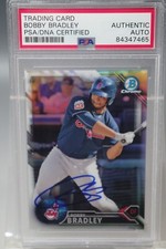 BOBBY BRADLEY 2016 BOWMAN CHROME PSA AUTO CARD AUTOGRAPH GRADED