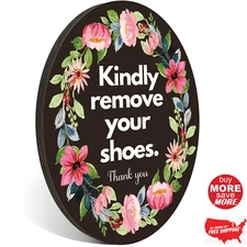 Kindly Remove Your Shoes Sign Please Take Off Your Shoe No Shoes House Wood Sign