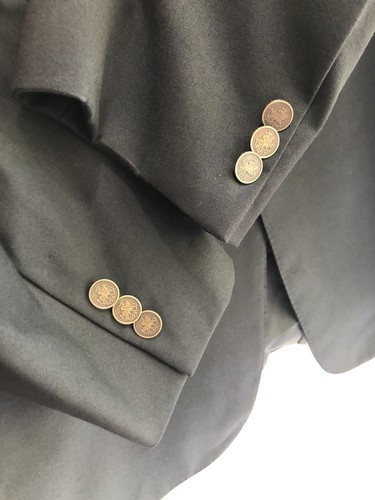 Hickey Freeman By Nordstrom Blazer Sport Coat Black 46L READ - Picture 8 of 14