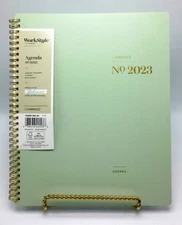 2023 Cambridge WorkStyle Classic Academic Weekly Monthly Planner 9"x11" Green