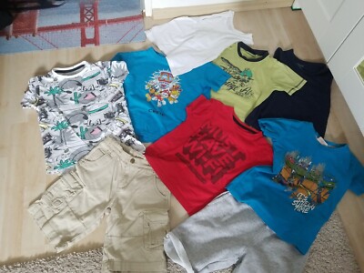 H&M PRIMARK PawPatrol Turtels Topolino Jungen TShirt Sommer Set Shorts 9Stck 110