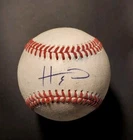 Autographed Baseball game used HENRY BOLTE Oakland A's