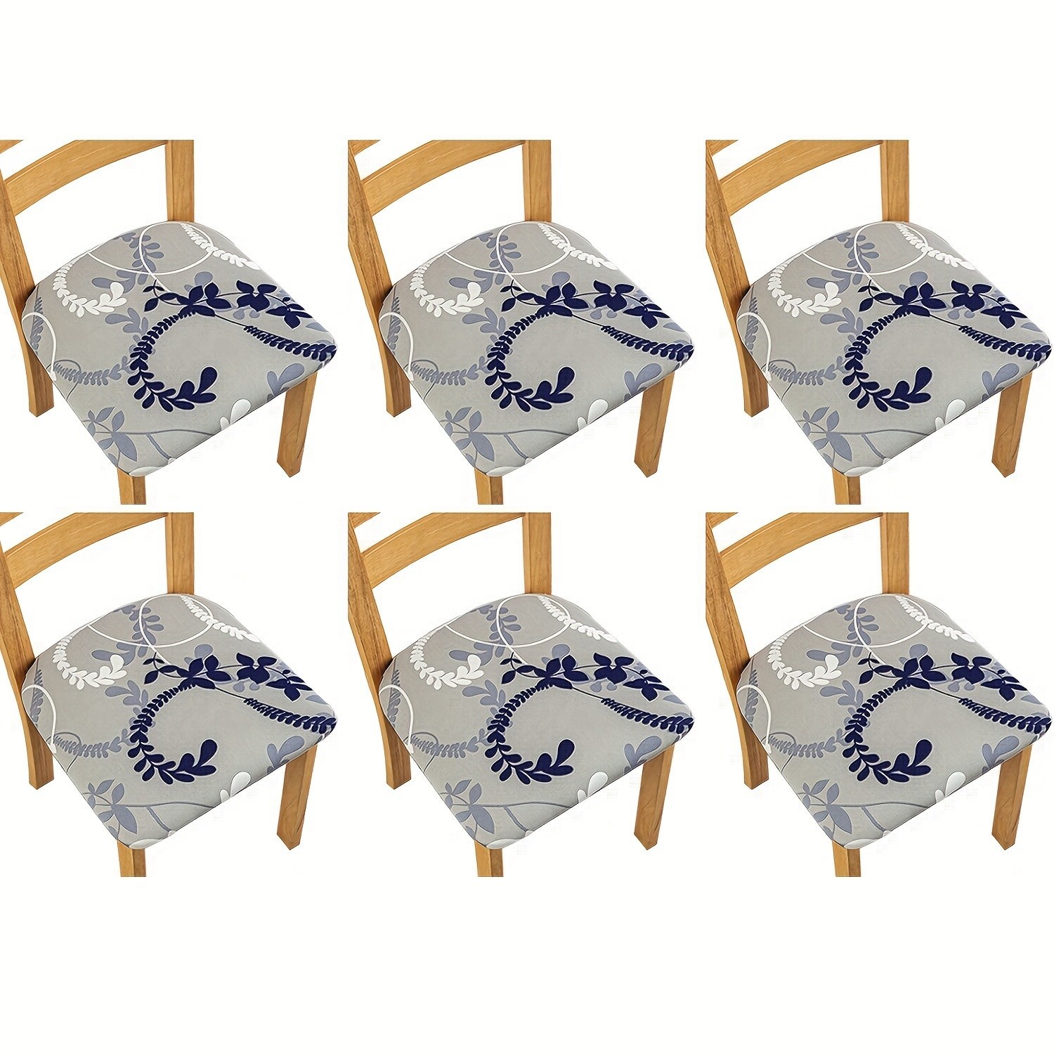 6Pcs Stretch Dining Chair Covers Removable Washable Easy Clean