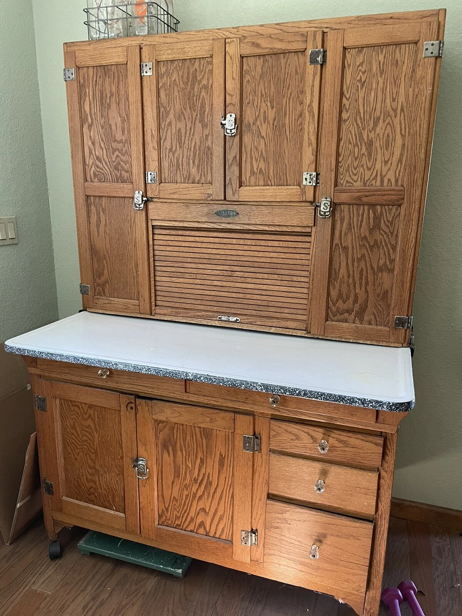 Ers Hoosier Cabinet Cupboard Oak Antique