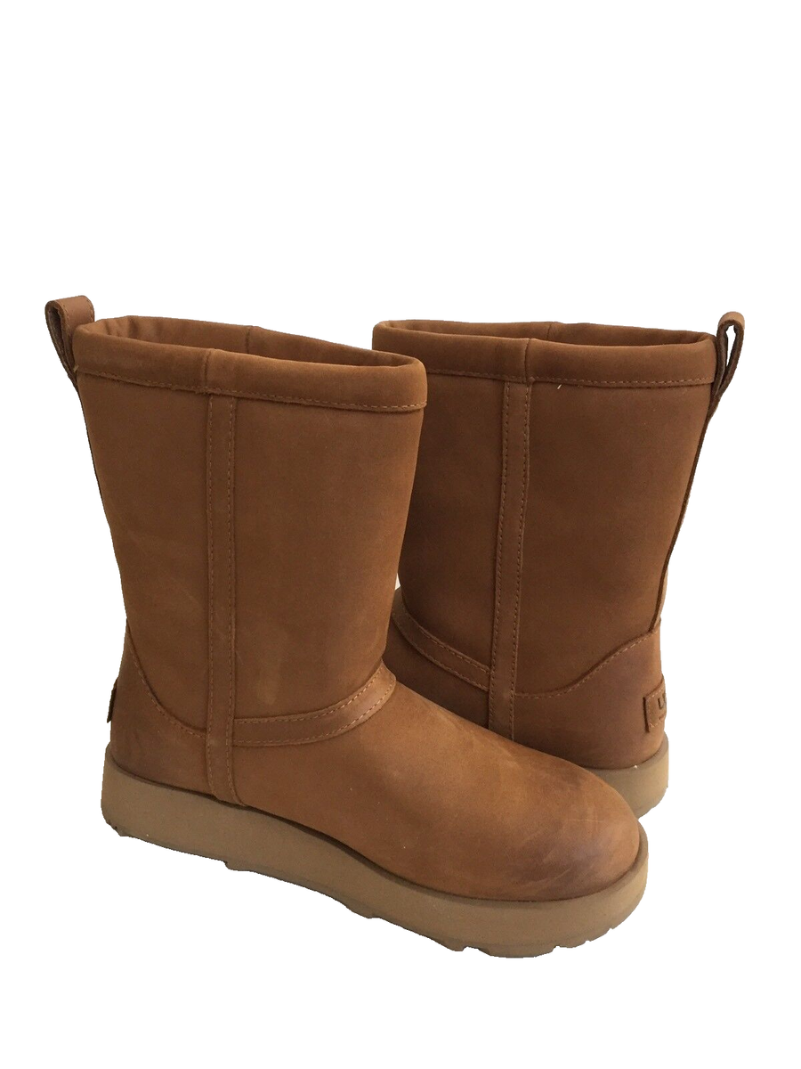 UGG CLASSIC SHORT LEATHER WATERPROOF CHESTNUT BOOTS US EU 37