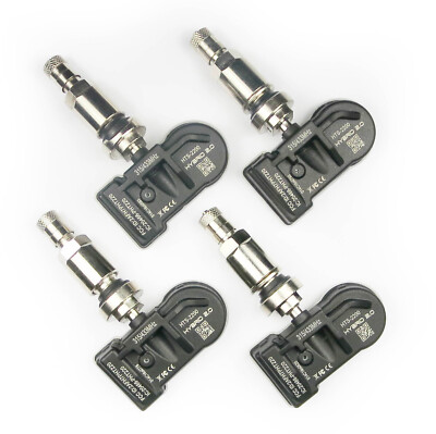 New Chrome Stem TPMS Set 433mhz 36106887147 Fits 2018 2019 BMW 740i 750i
