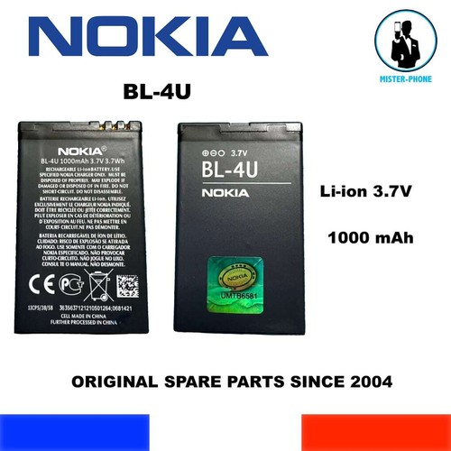 BATTERIE ORIGINE NEUVE NOKIA BL-4U BL4U OEM 1000mAh 3,7Wh 3,7V GENUINE BATTERY - Photo 6 sur 6