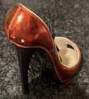 Stiletto Wine Bottle Holder With Matching Stopper ~ Red High Heel ~ Wild Eye — photo 6